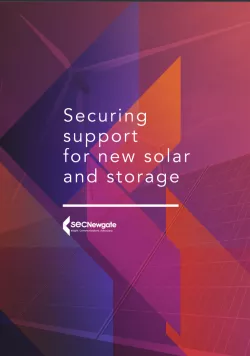 
            <div>Securing support for new solar and storage</div>
      