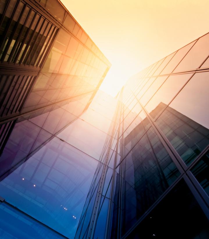 Glass building Coima