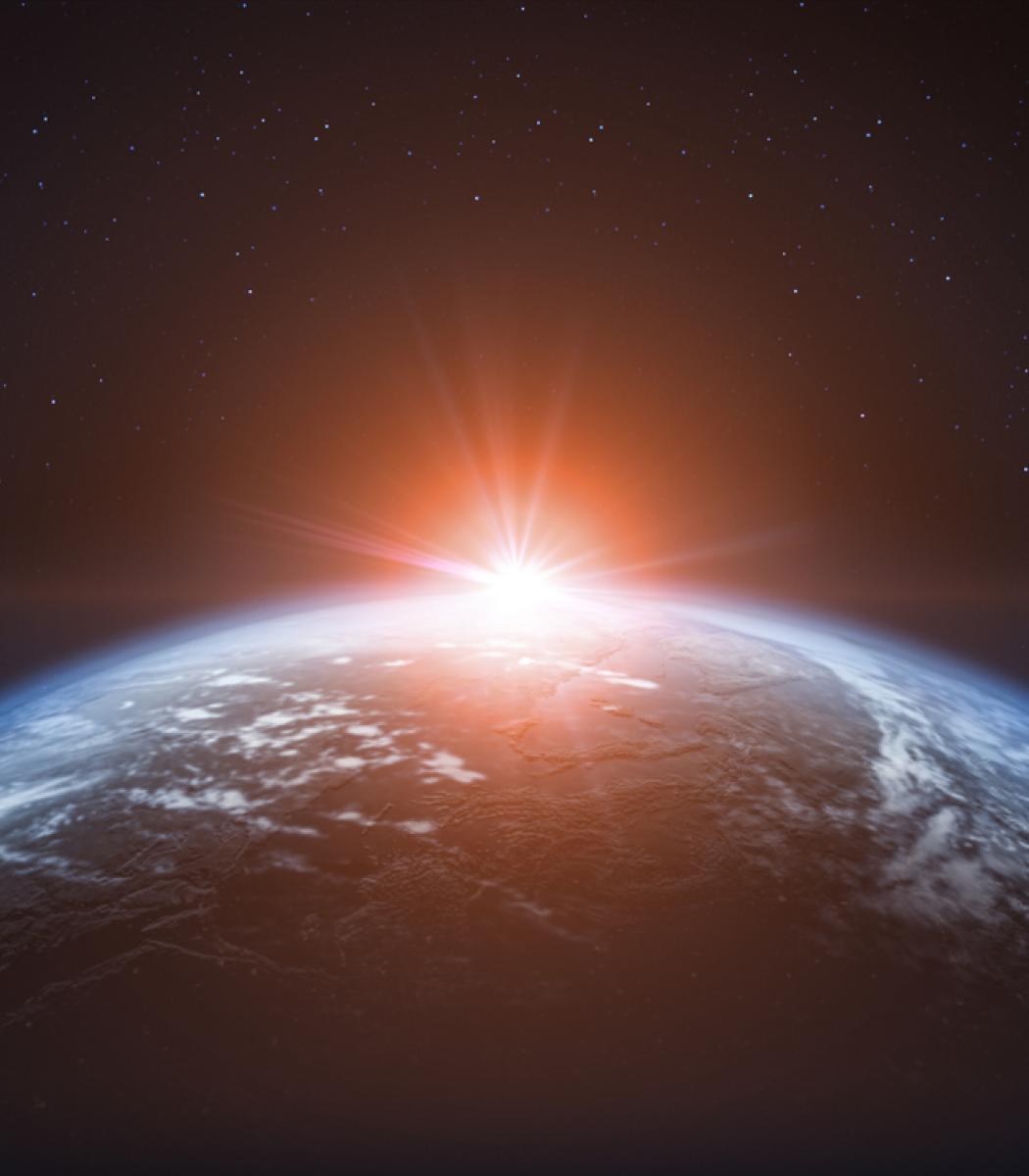 Earth and the sun space tech