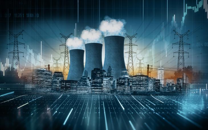 nuclear, industry, chimney, solar