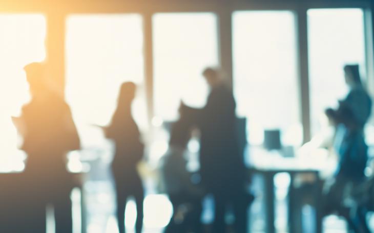 blurred office background
