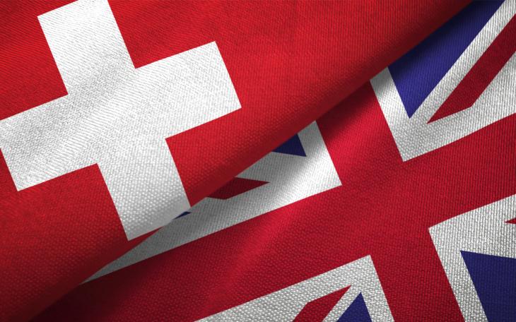 UK Swiss flags