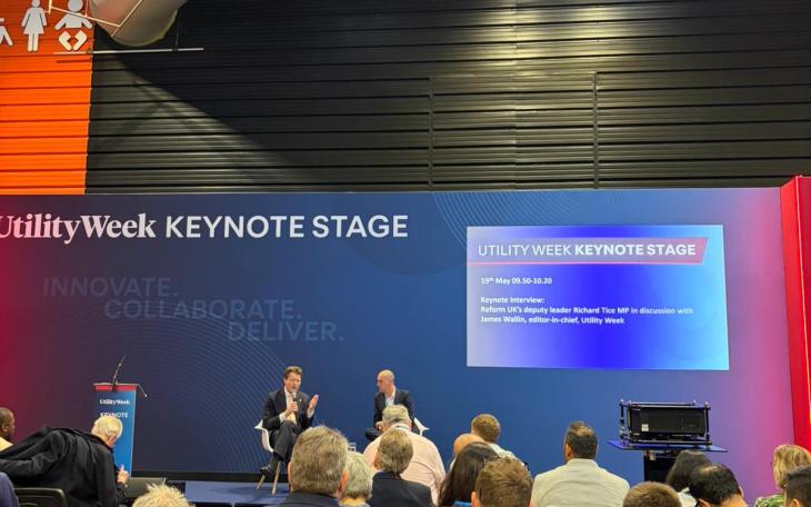 Richard Tice speaking at Utility Week Live