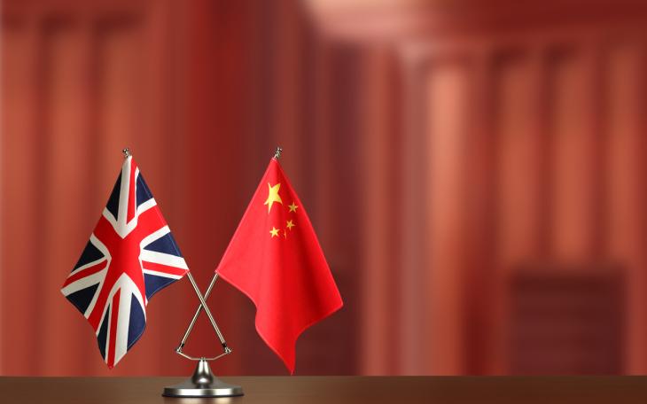 uk and chinese flag