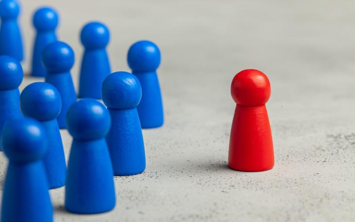 blue and red counters