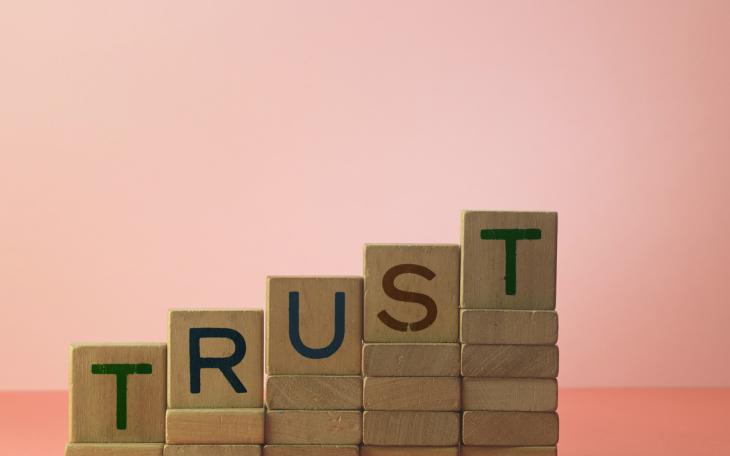 trust written on blocks