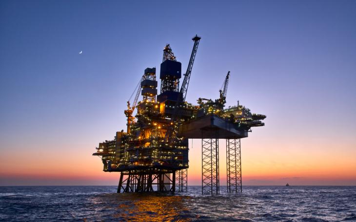 oil rig in North Sea