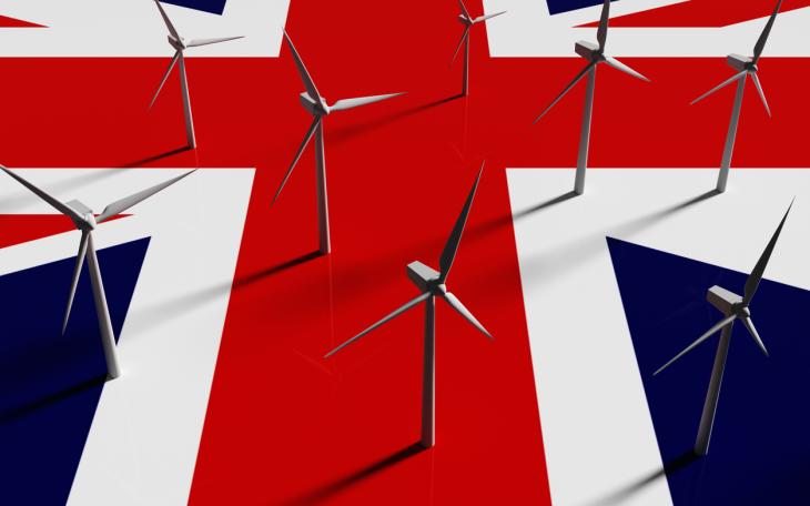 windmills on Union Jack art