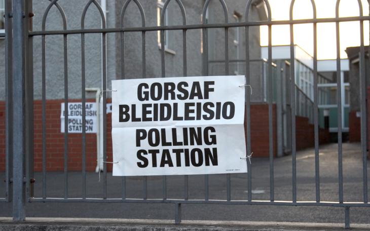 polling station in Wales