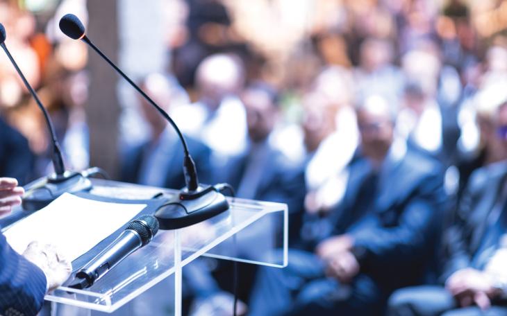 lectern at conference
