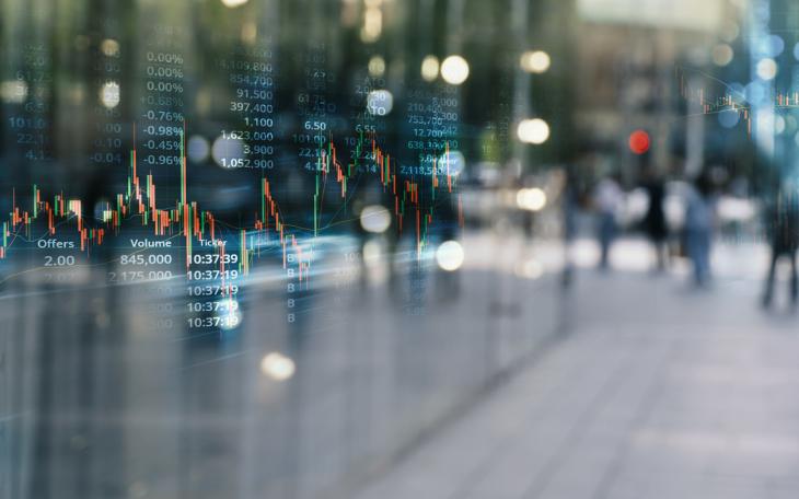 stock market city blur image