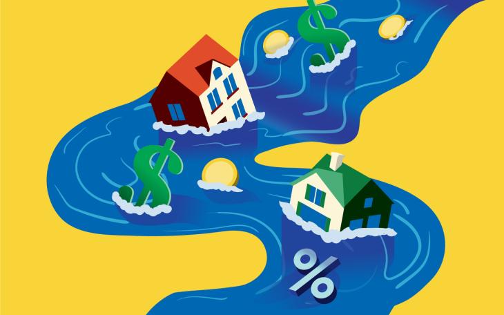 expenses going down a stream cartoon