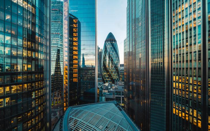 city of london financial landscape glass buildings