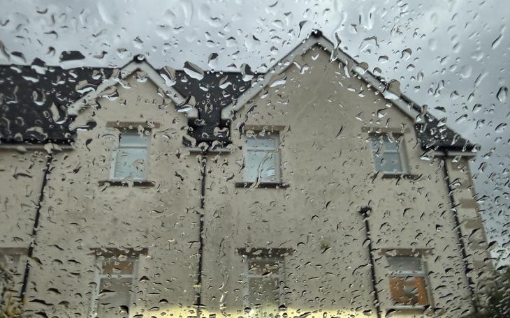 raindrops on house