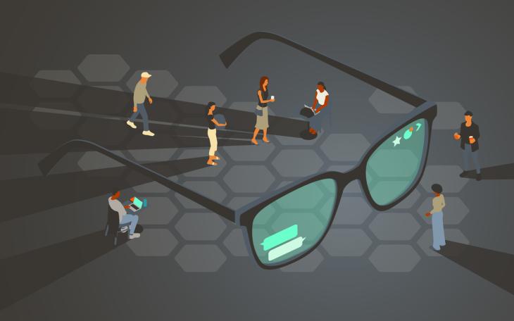 glasses and privacy concept