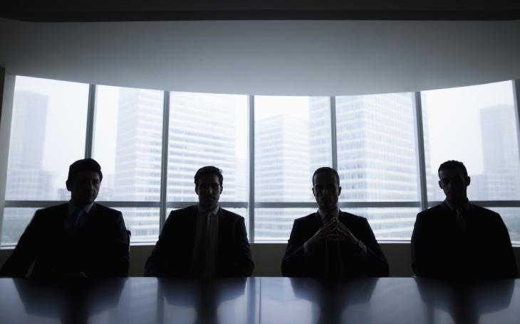 business men around table