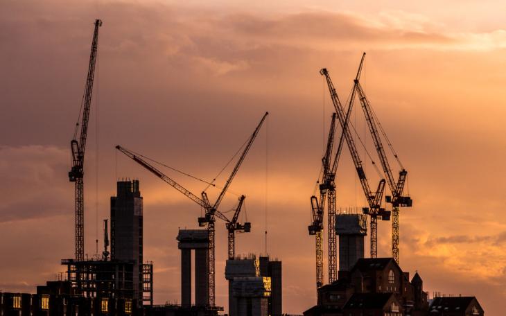 cranes on London skyline