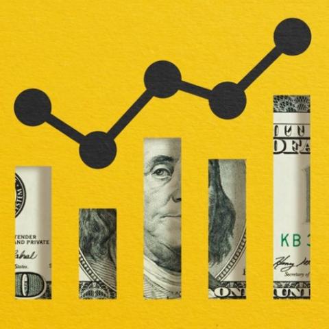 yellow background with dollar image