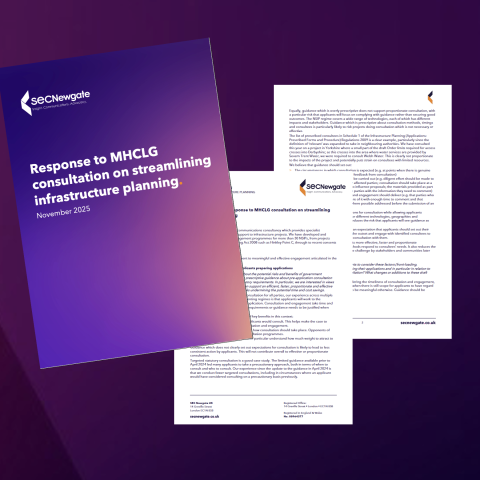 MHCLG response paper