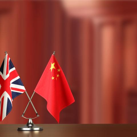uk and chinese flag