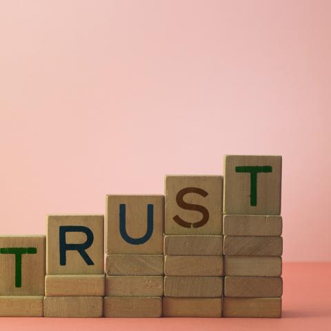 trust written on blocks