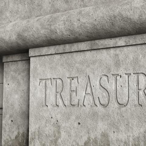 Treasury wall signage