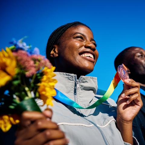 Olympic medal ceremony