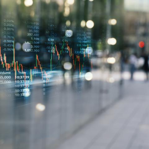 stock market city blur image
