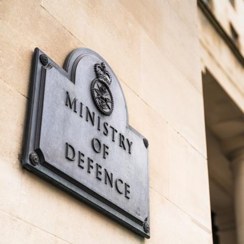 ministry of defence plaque on wall 