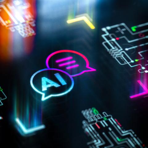 AI in speech bubbles