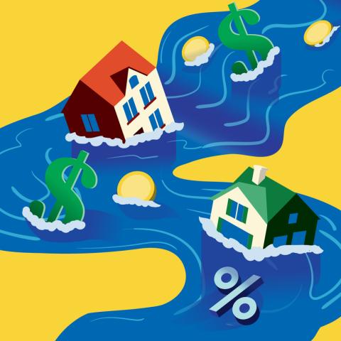 expenses going down a stream cartoon