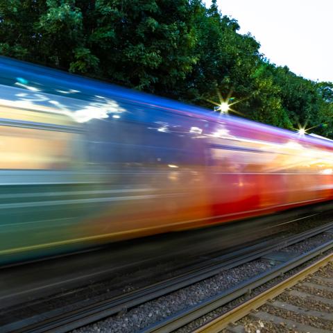 Blurred train