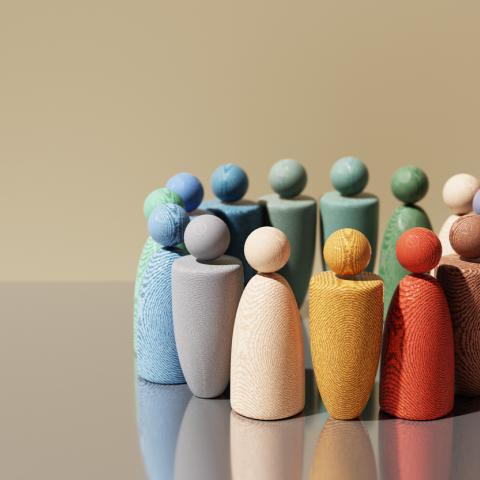 models in a circle