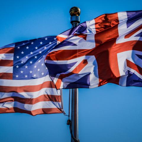 uk and us flags