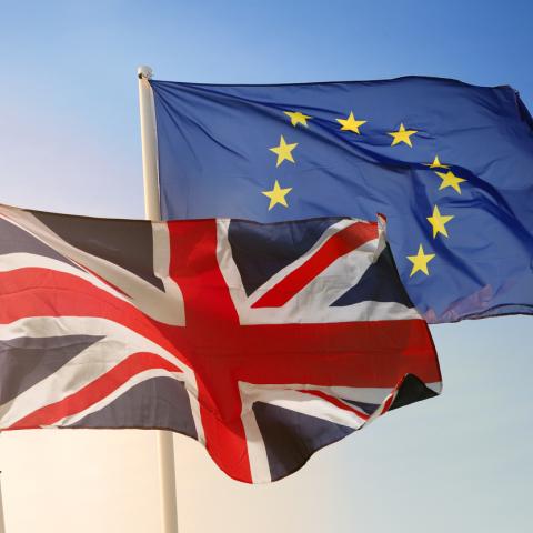 EU flag and Union Jack