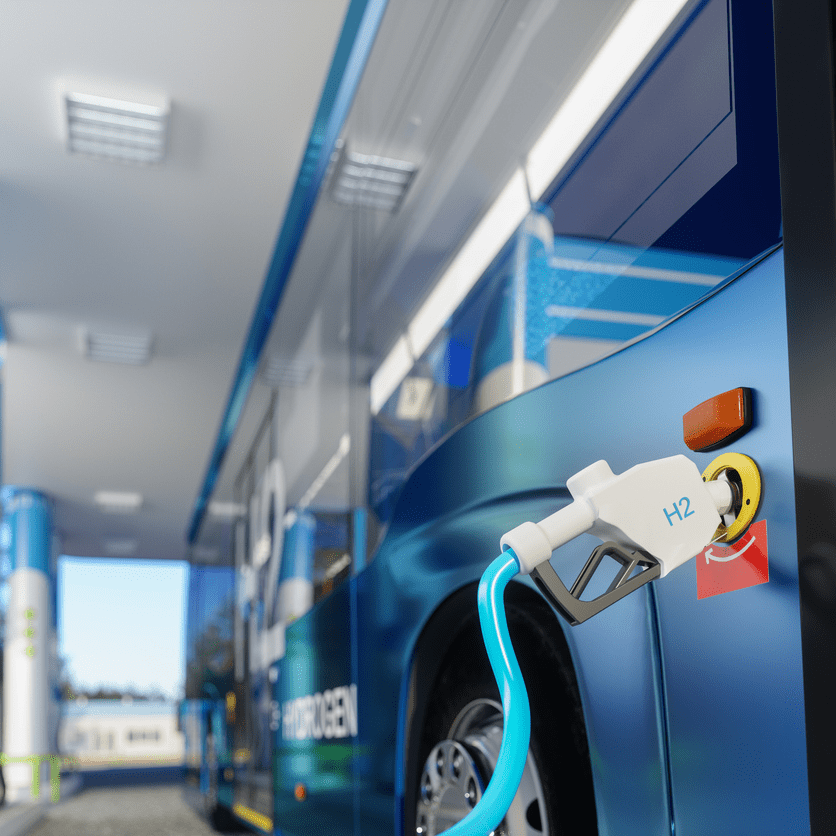 Hydrogen bus refuelling