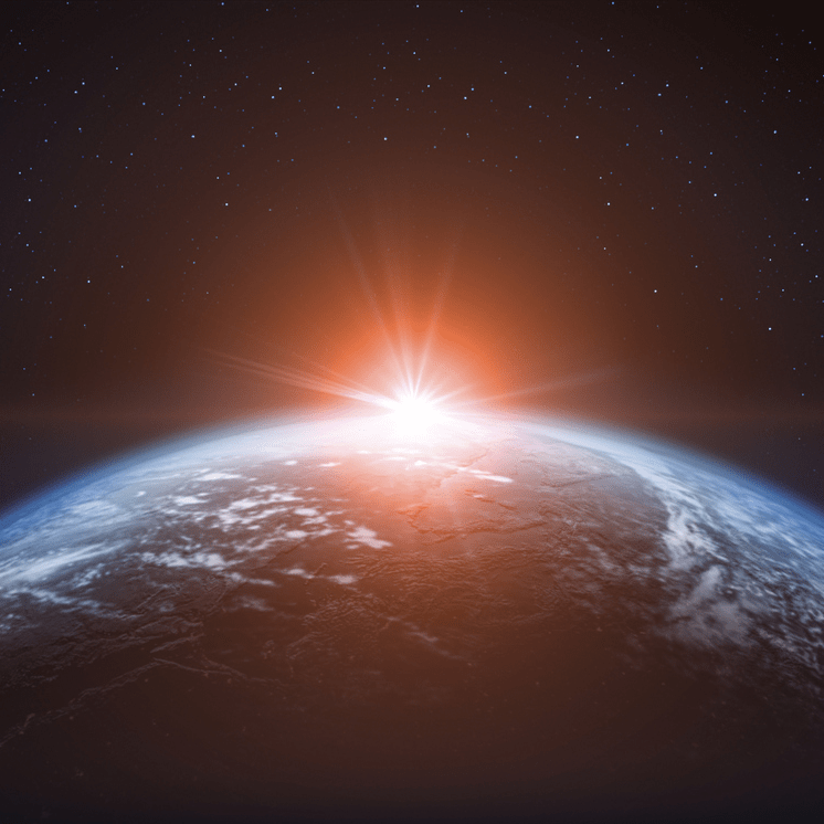 Earth and the sun space tech